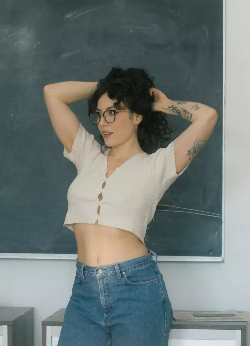 Waiting for you to unbutton my top