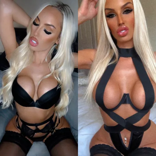Wavy or straight hair for the ultimate Bimbo look?
