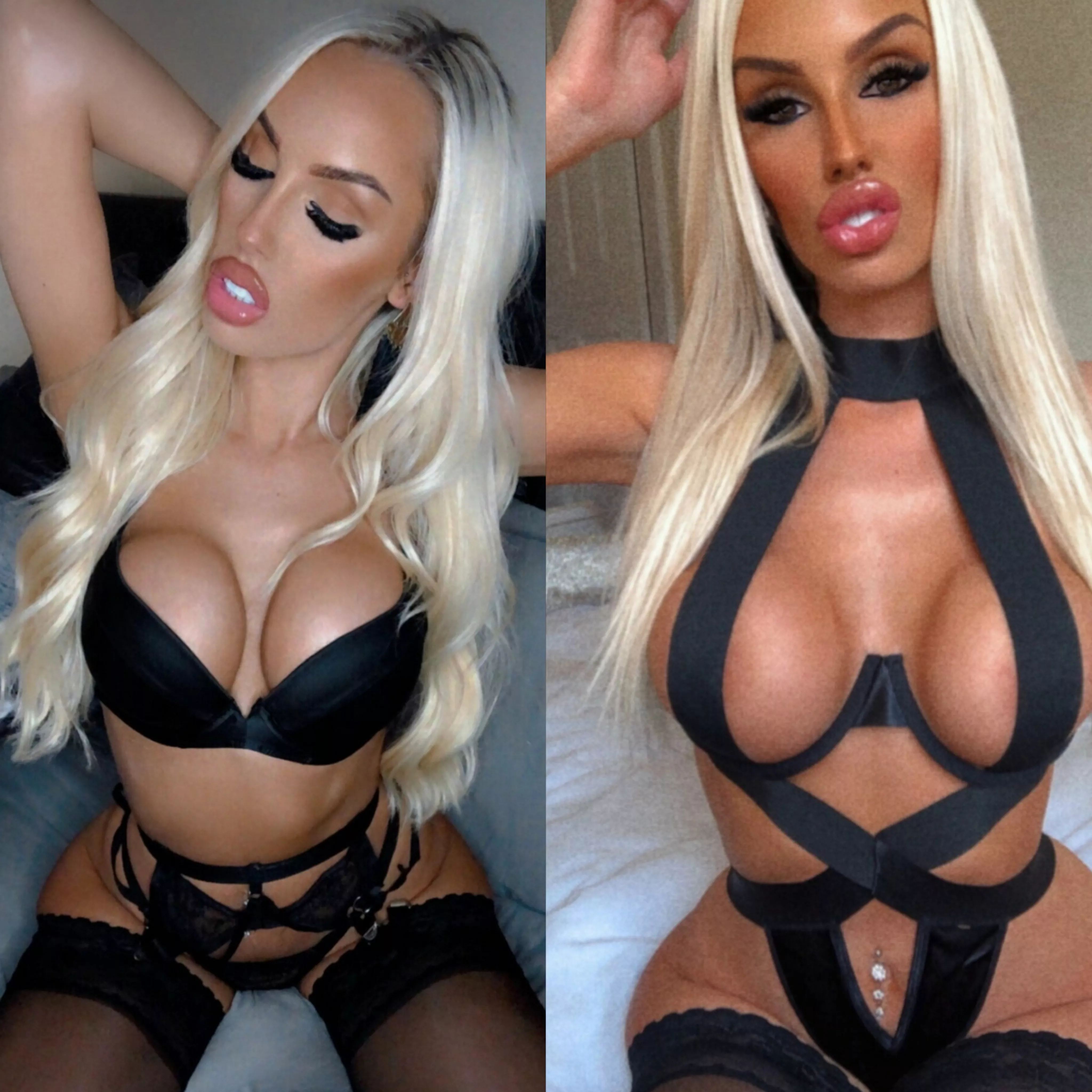Wavy or straight hair for the ultimate Bimbo look?