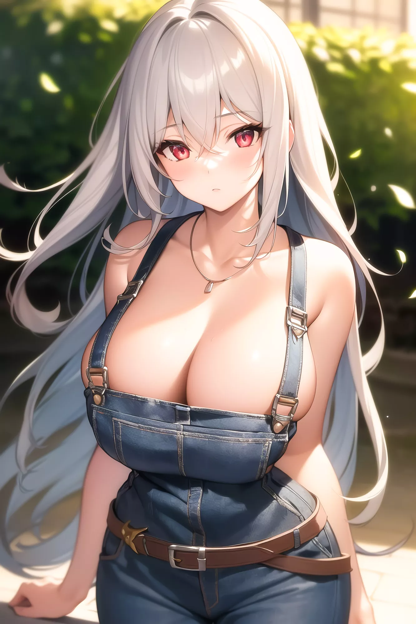 Wearing Only Overalls