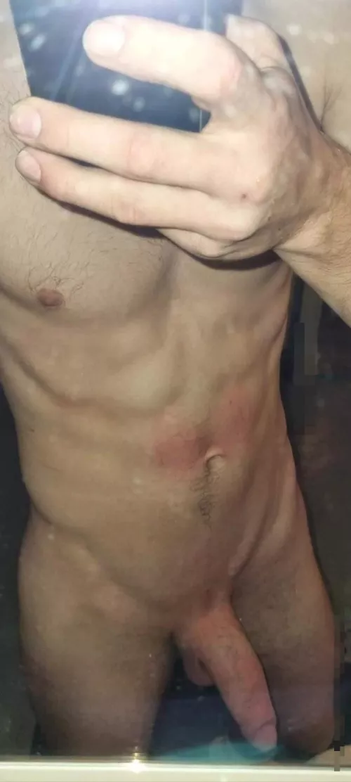 Who makes him fully hard?