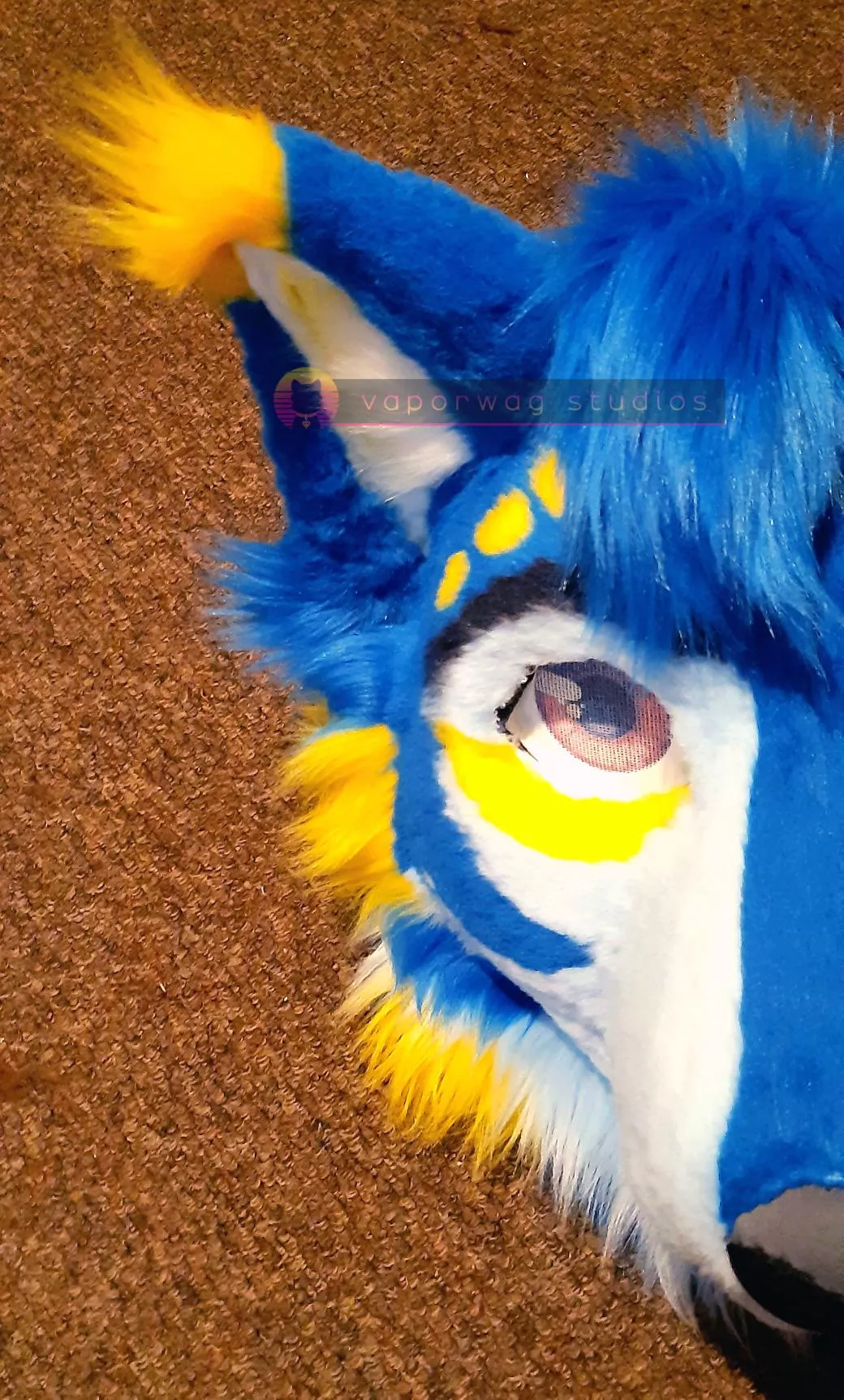 WIP of a head I'm working on - what do you think? :) Next step is teeth, tongue, eyeliner, and tidying up those markings! Check me out on Instagram and Twitter @vaporwagstudios for more!