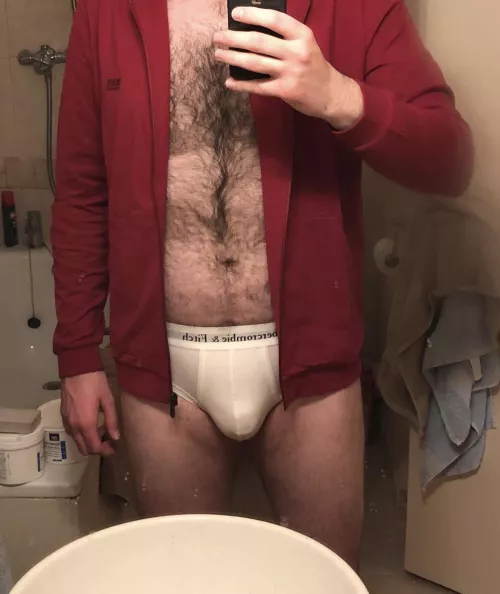 Working from home today, so no need to get dressed up (though the heating is on full blast.)