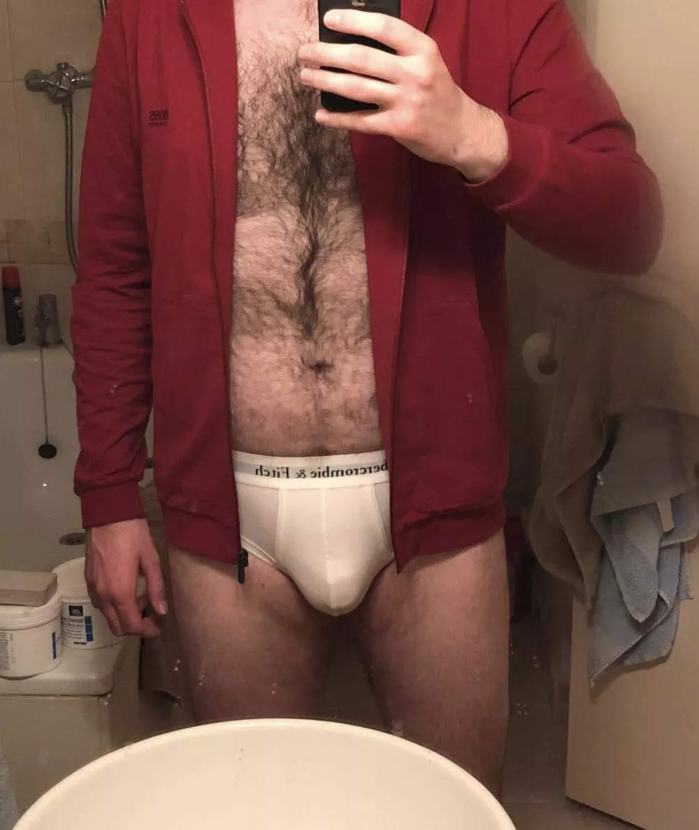 Working from home today, so no need to get dressed up (though the heating is on full blast.)