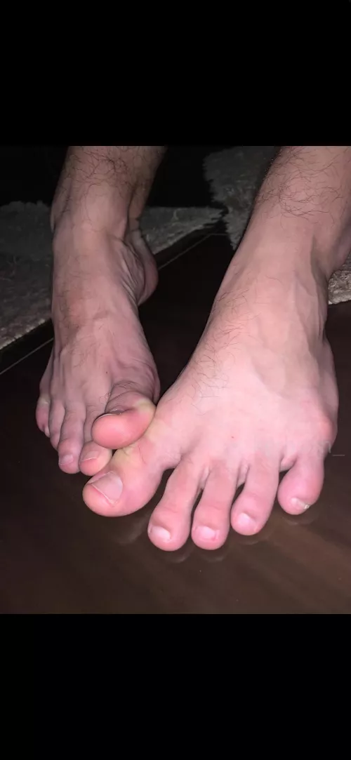 Would you be against my pair of massive feet in your face?