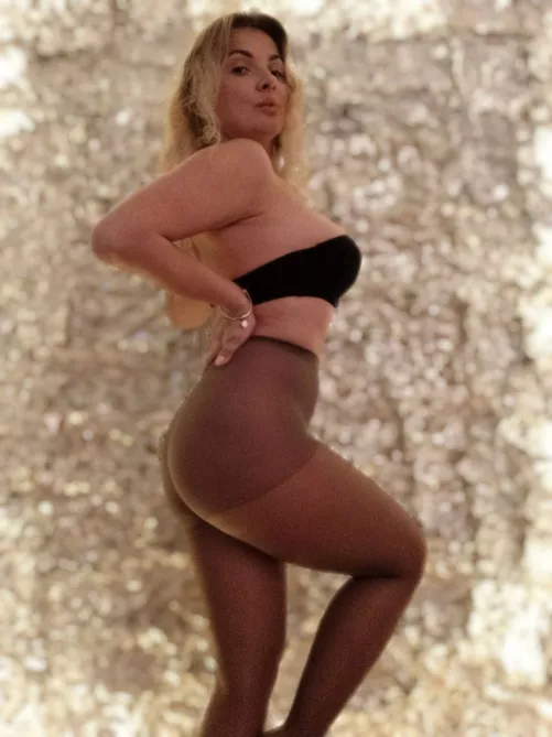 Would you like to stretch these tights on me?