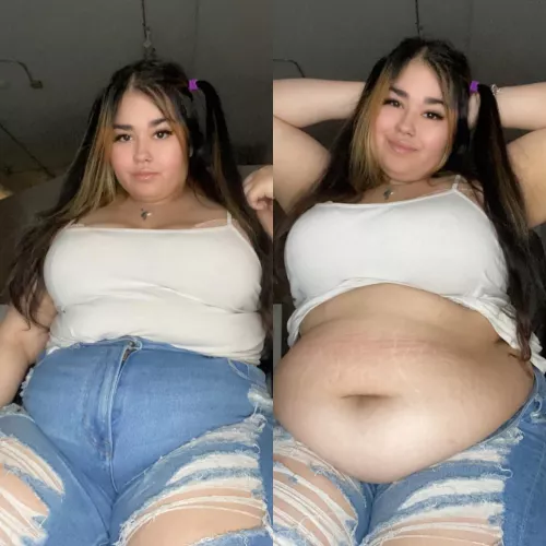 you never know what she’s hiding in those jeans 😏