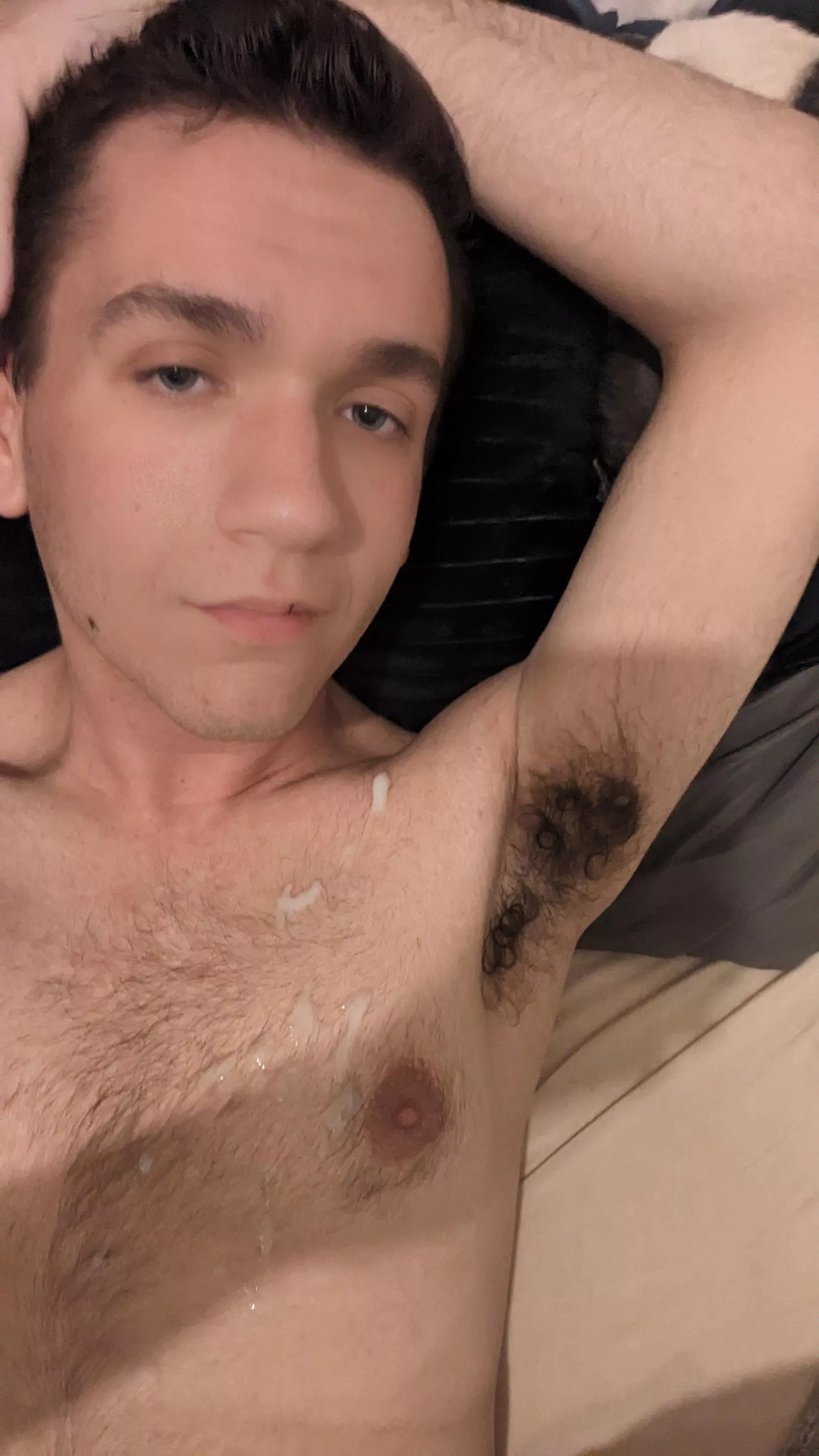 18 I'm here and covered in cum