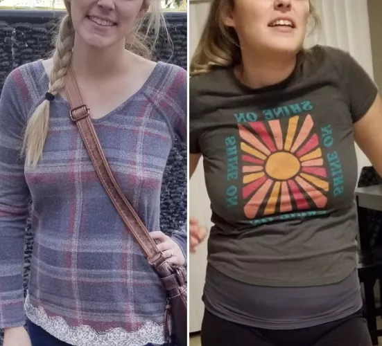 after years of no bra.