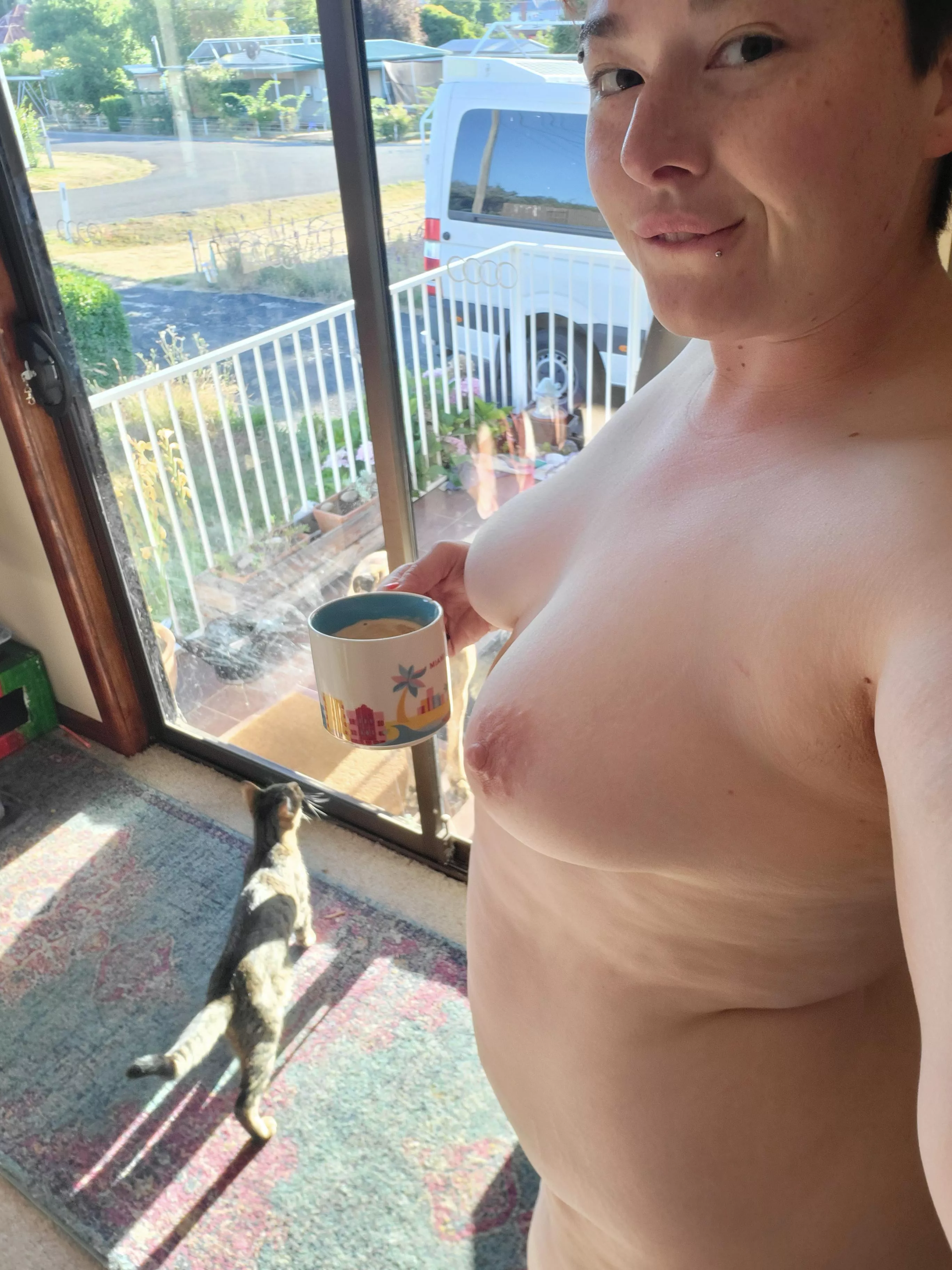 Anyone else get excited by the thought of their neighbours seeing them naked while casually walking around the house enjoying morning coffee? 😏