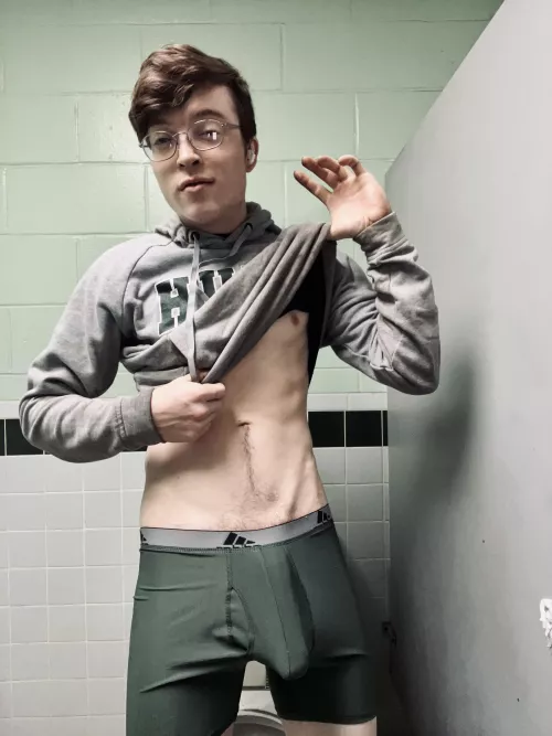 Briefs match the hoodie. The cock matches no other