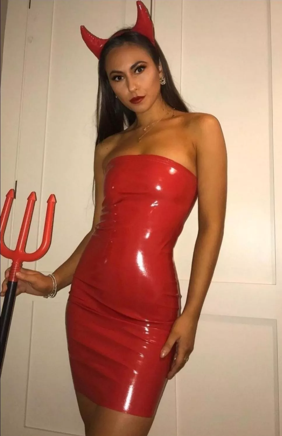 Devil in a red dress...