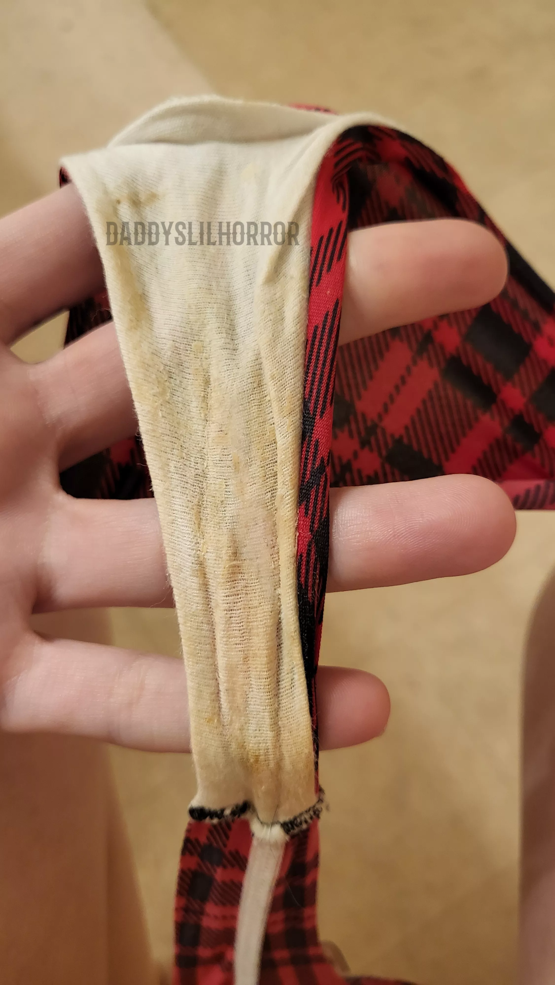 Dirty Plaid Thong
