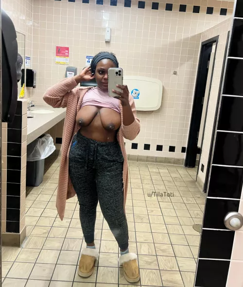 Horny at the rest stop during the family road trip