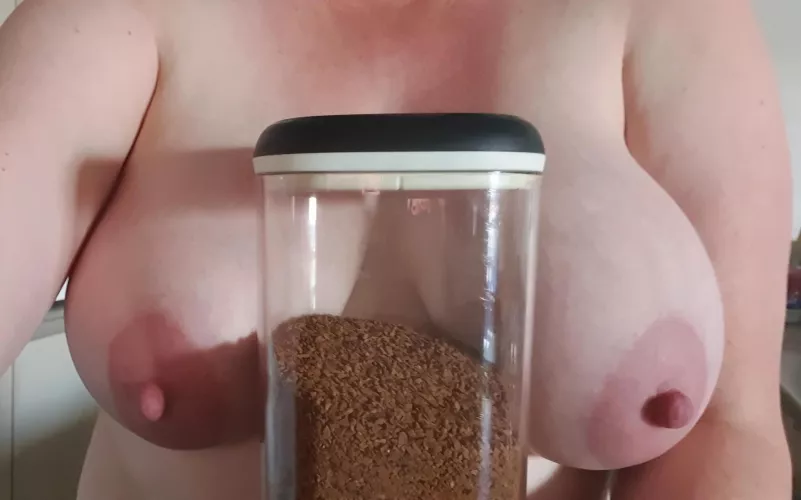 I have a big coffee jar