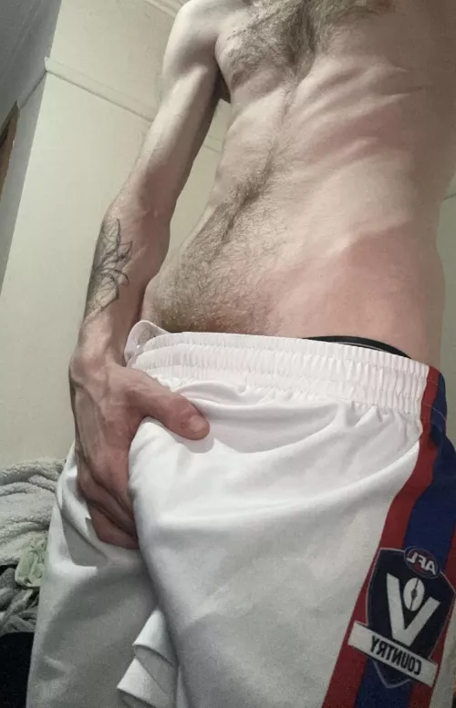 Kiss my bulge through my shorts