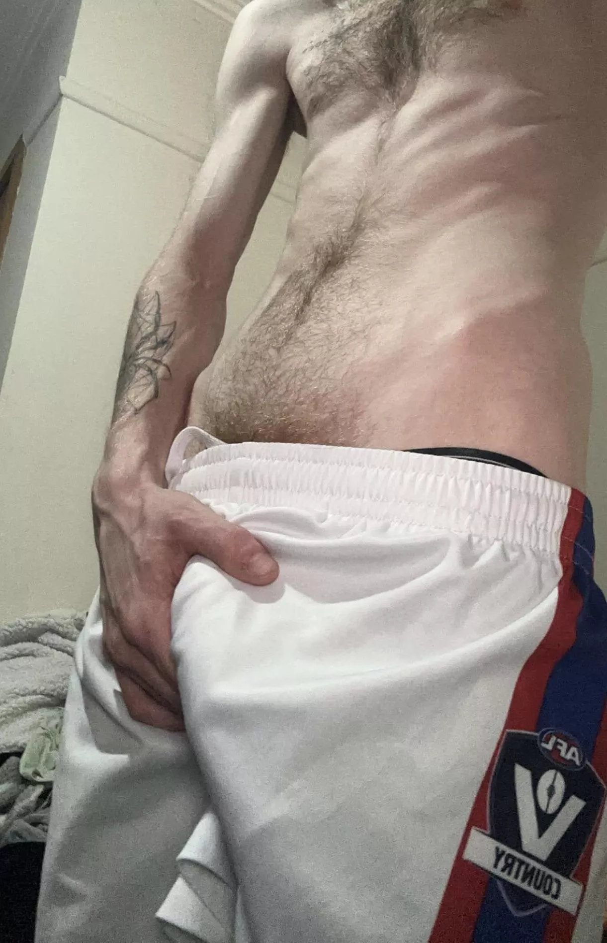Kiss my bulge through my shorts