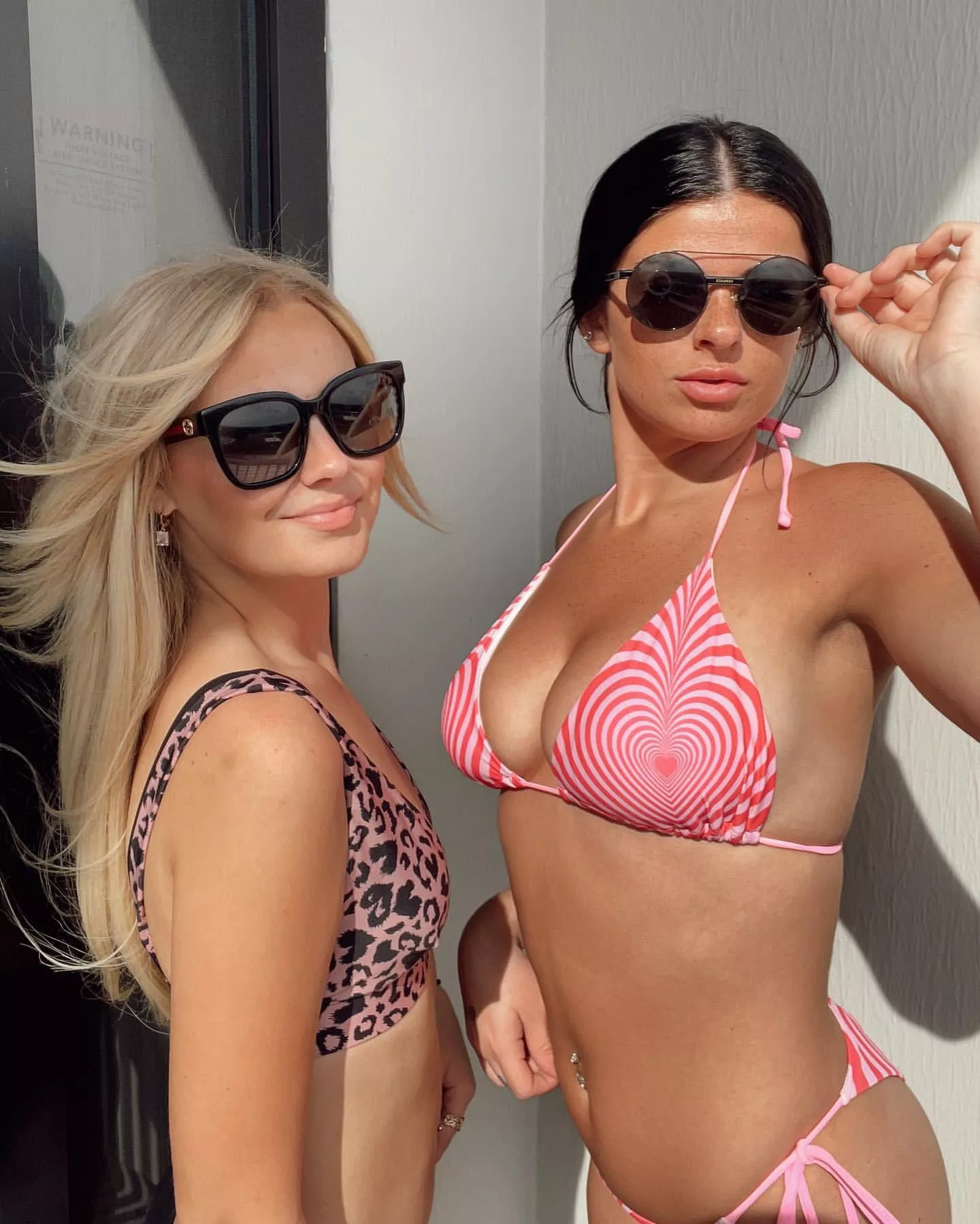 Left girl smiling through the disappointment