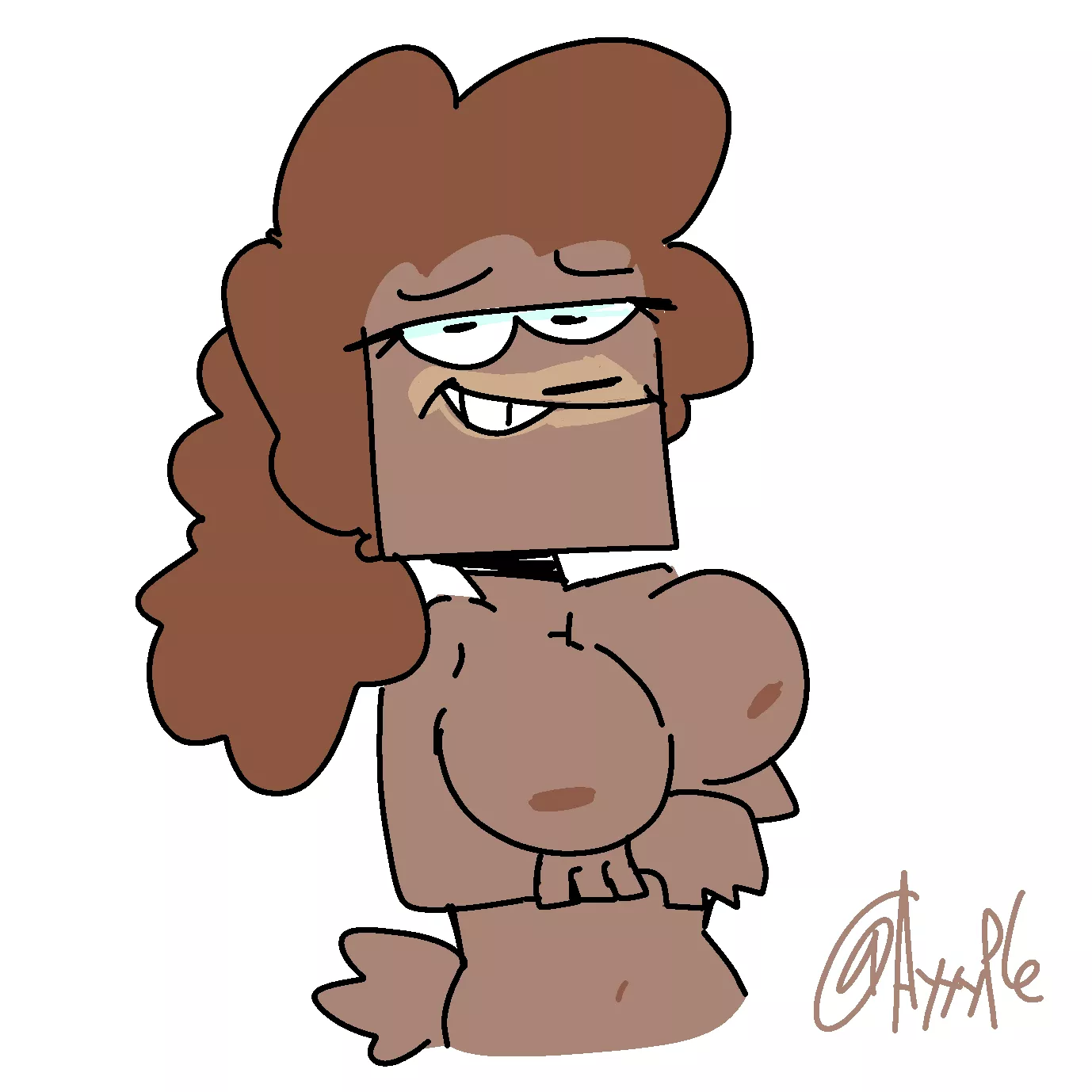 Marta, my oc smiling at you while she asks where the Shirt is [Marta_(Ayyyple)] (OC)