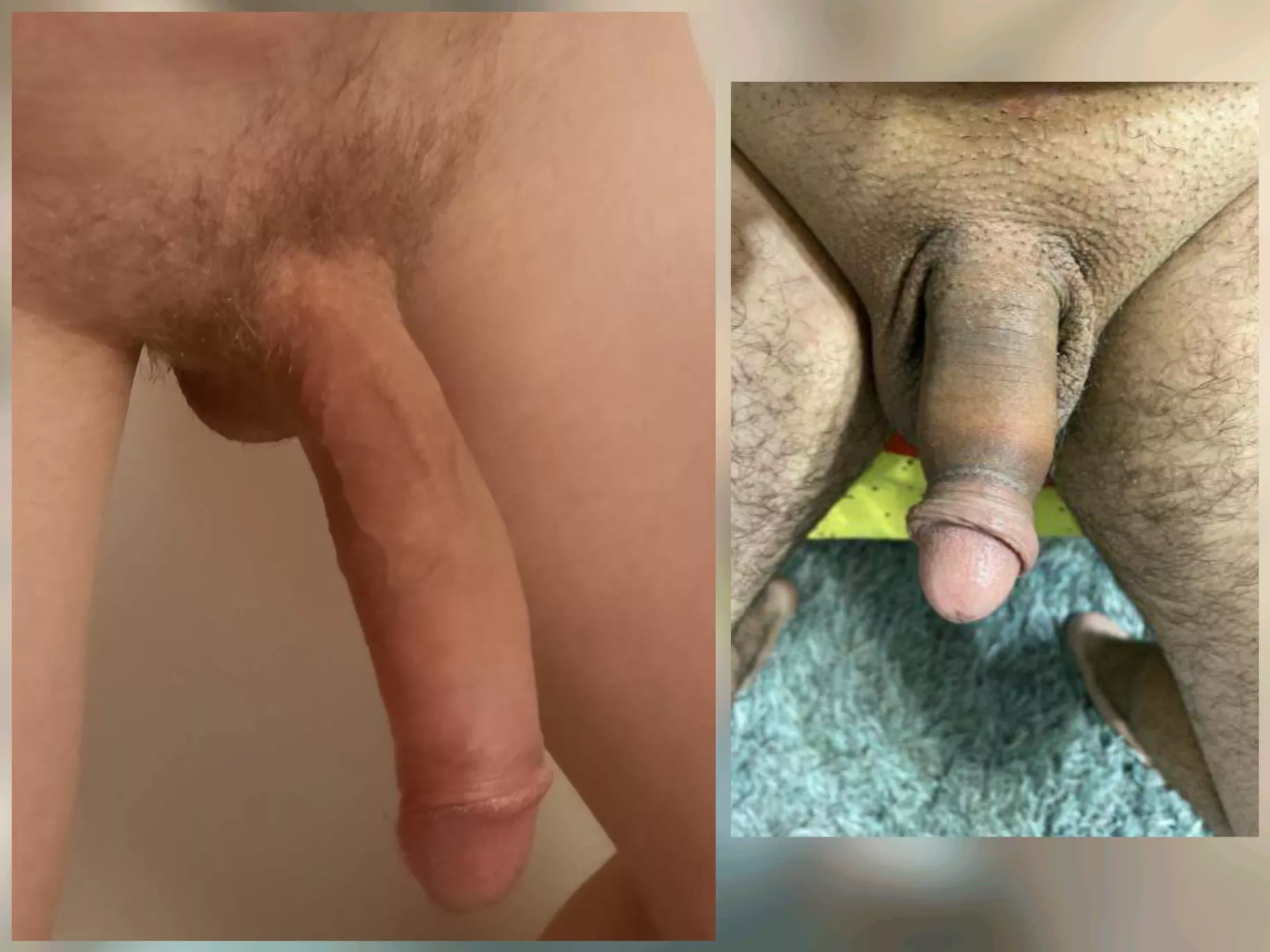 Me(left) vs. u/TheorySignal8780 compared hard 😁 I'm way bigger - he told his size and it's even less than it looks like