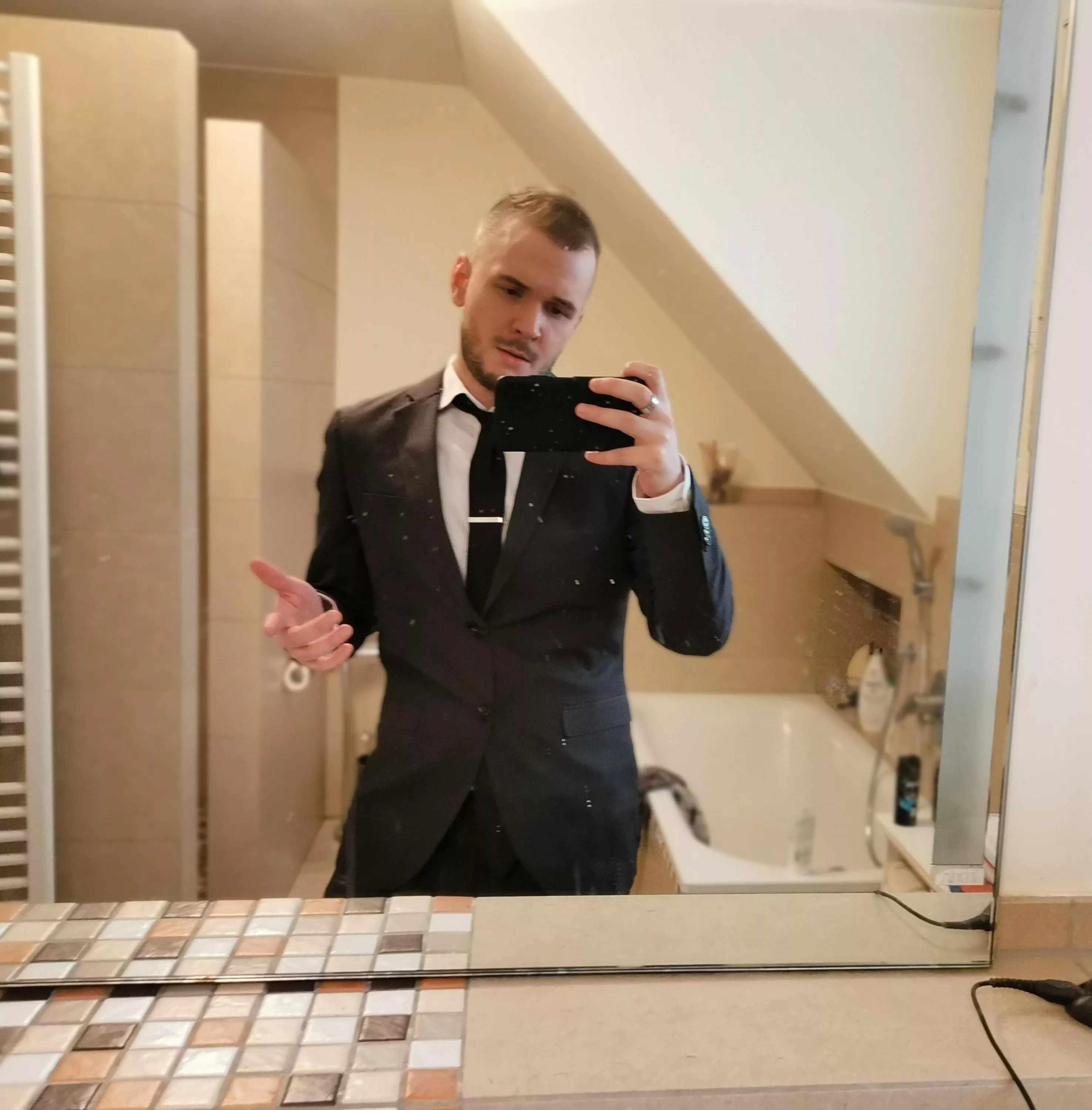 Not in this photo: my gorgeous dog