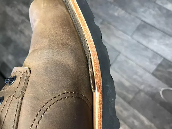 Origin Coronados, 4 weeks in and already separating on both boots, thoughts?