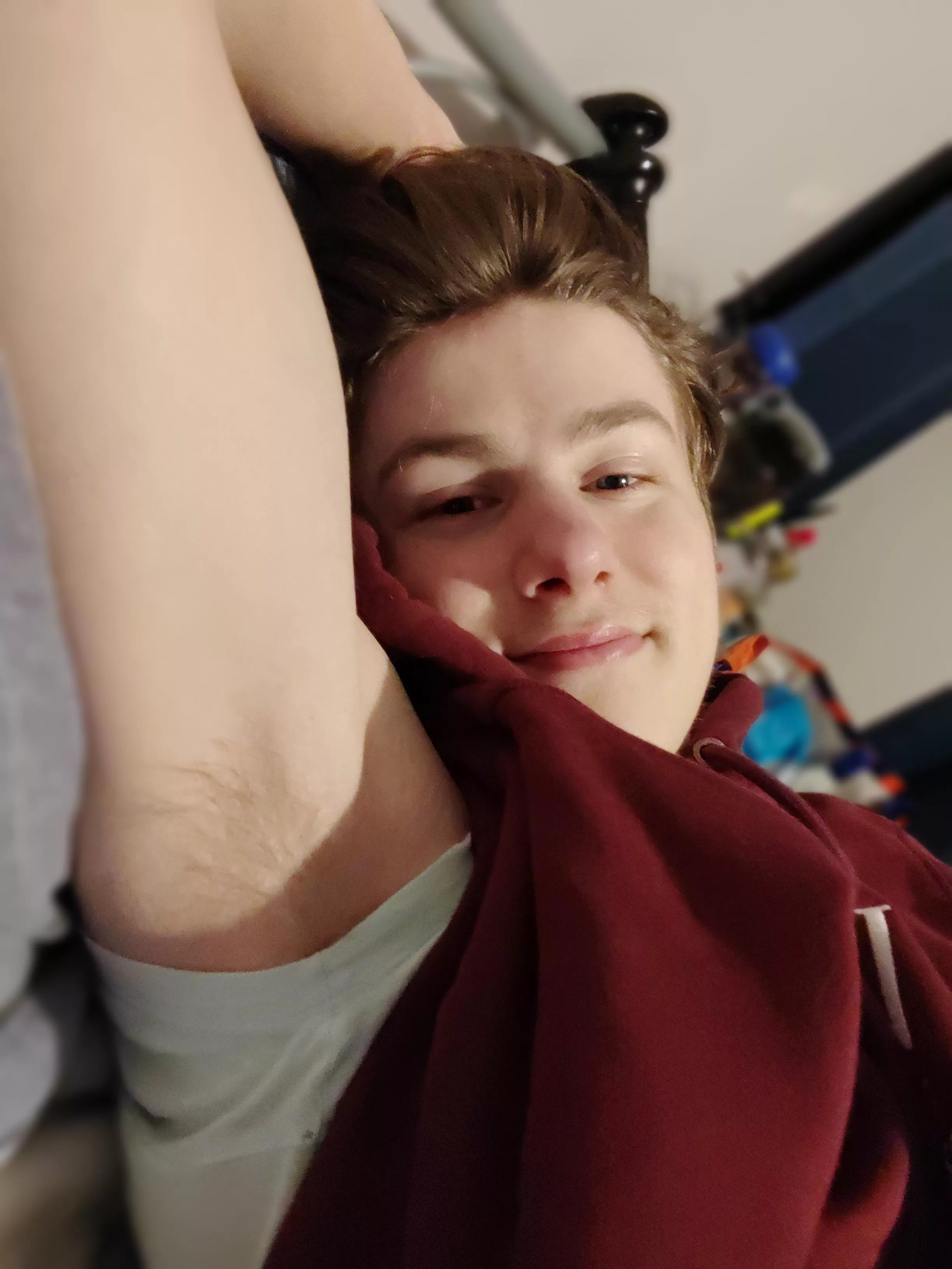 Poking out of my t-shirt