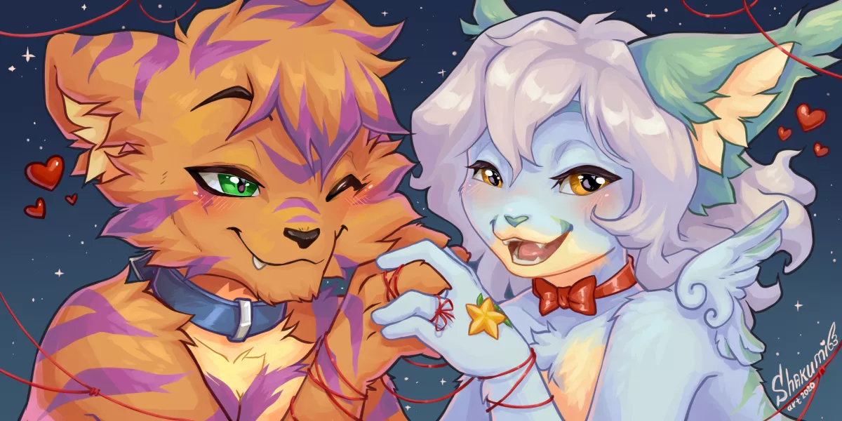 Red thread of fate❤️(art by Shakumi/me)