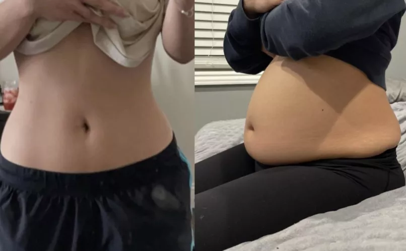 Saying bye to my slim, toned figure 👋