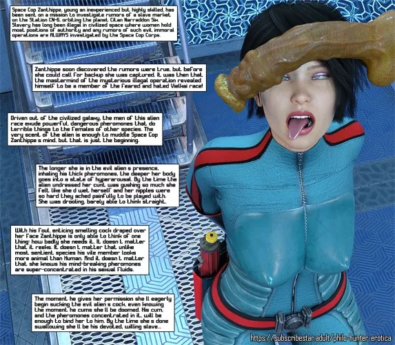 Space Cop Zanthippe Broken and Controlled