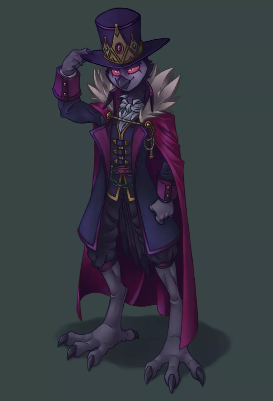 Took another shot redesigning Stolas from Helluvaboss. (Art by Me) [OC]