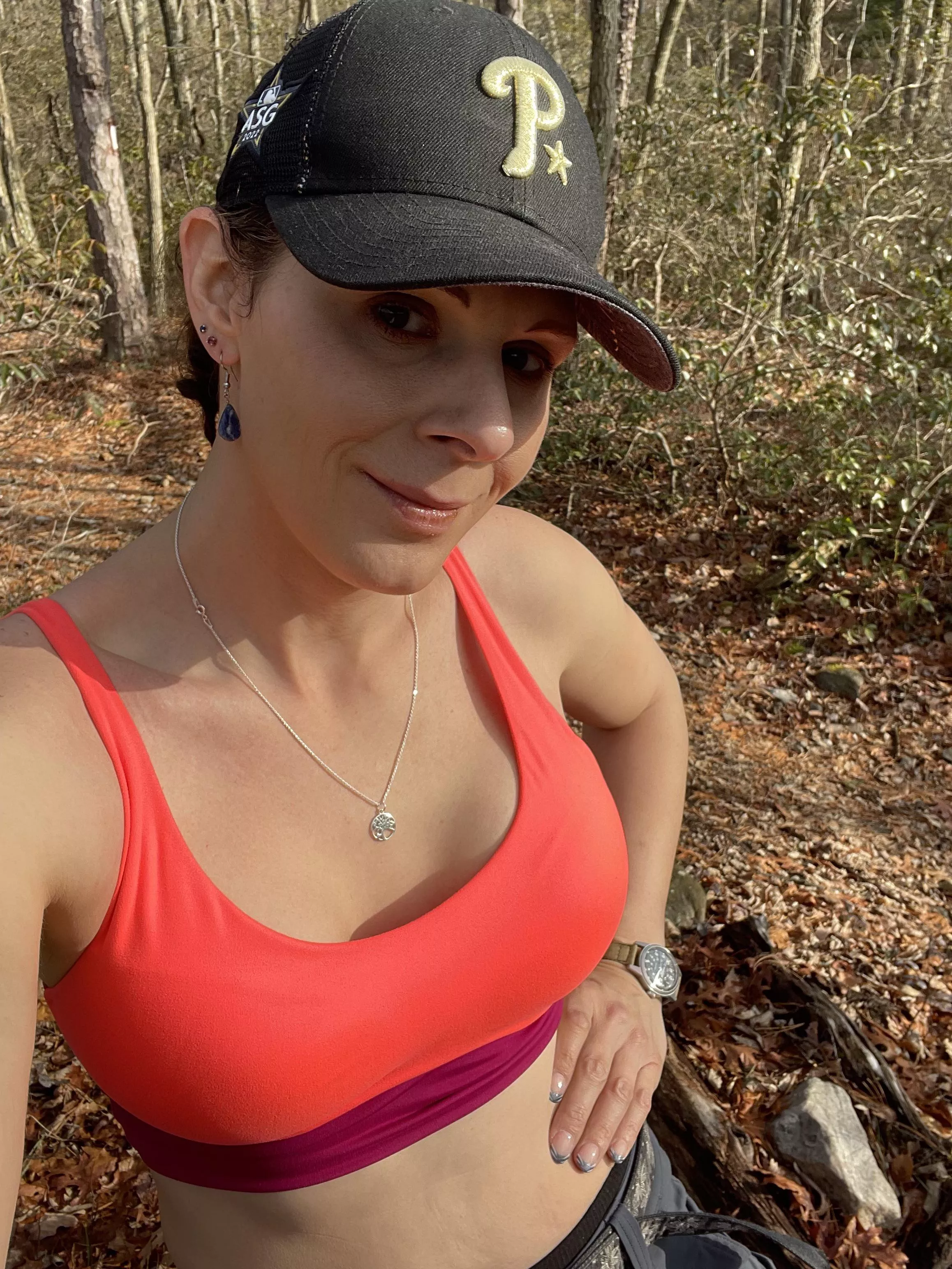 Was overheated and needed to cool off during my hike…this came eventually came off as well (41F)