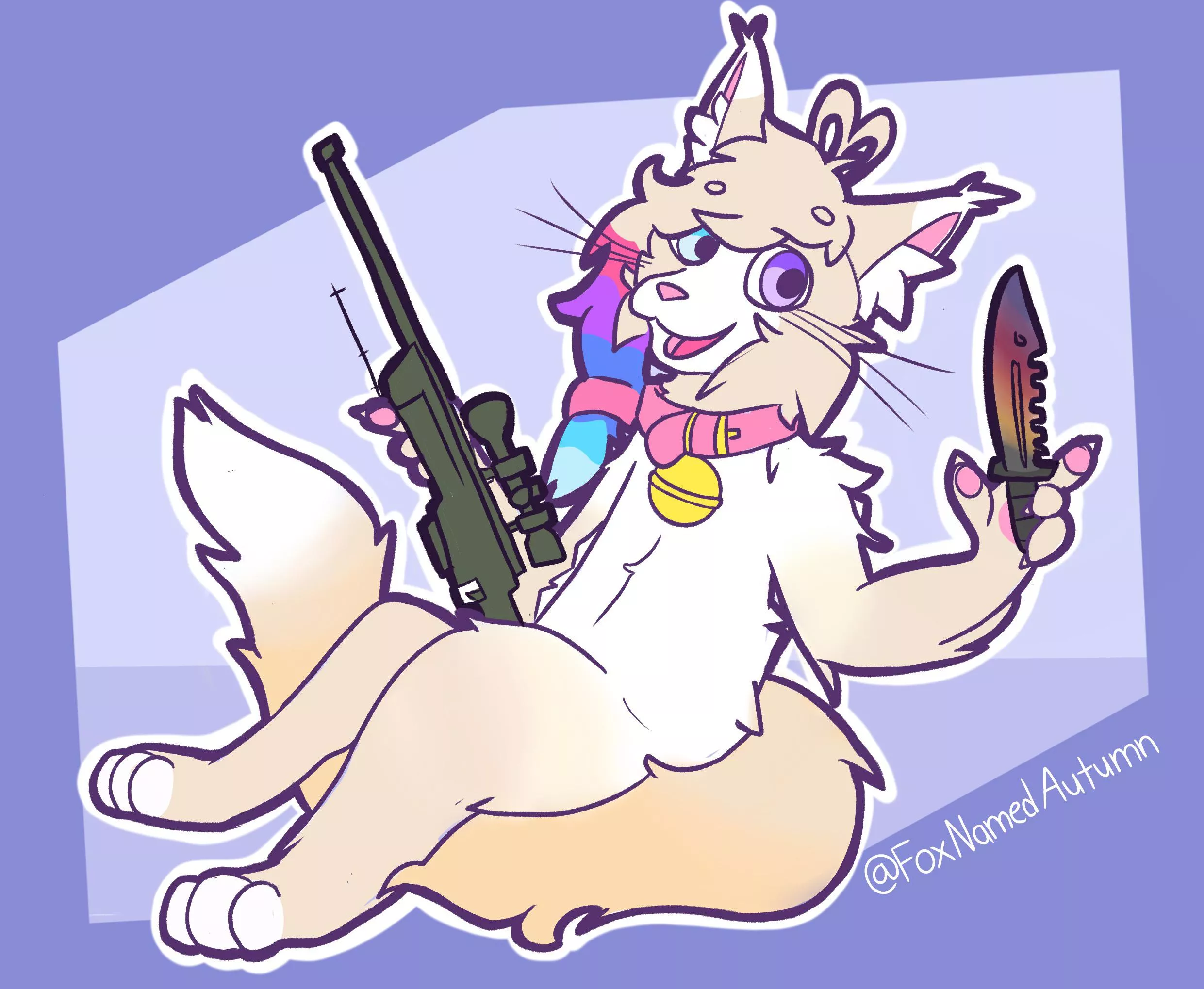 A gamer cat (By me @FoxNamedAutumn on twitter)