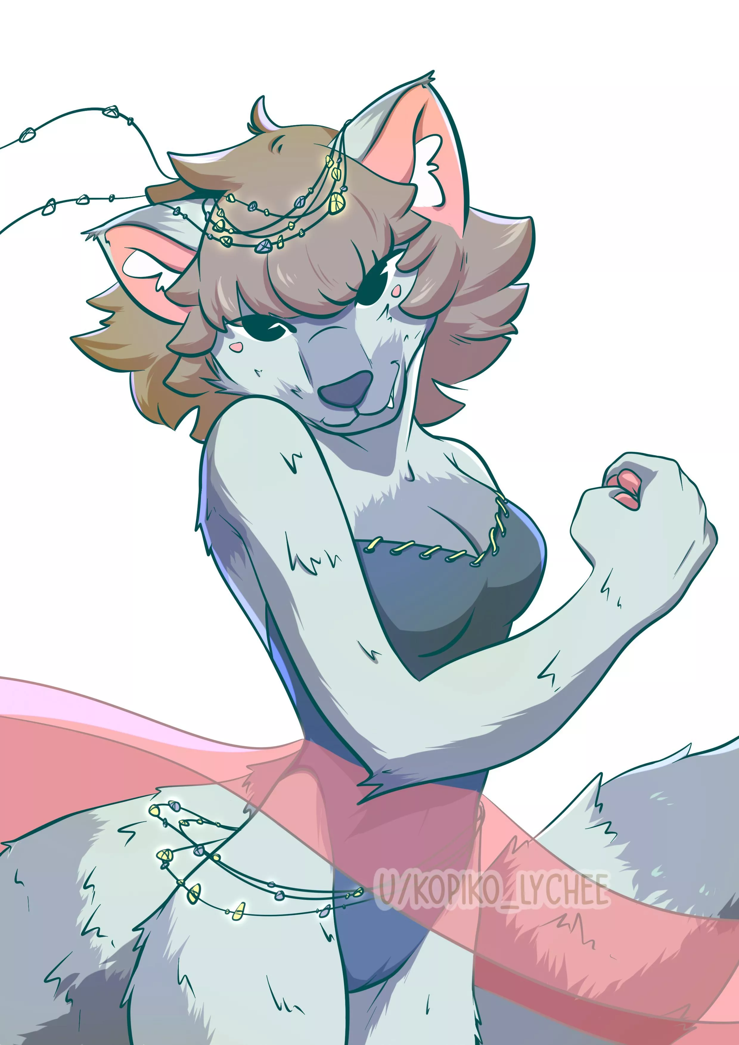 Are you gonna dance with her? 👀 (wolfy oc by me)