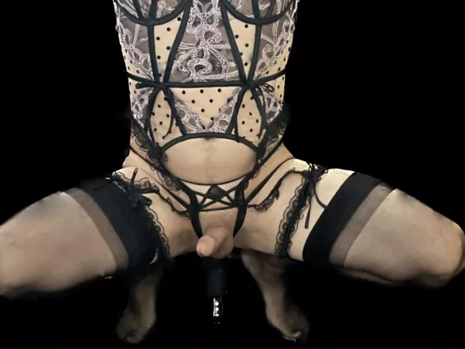 Black crotchless with my new set.