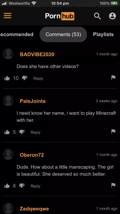 Comment section was gold