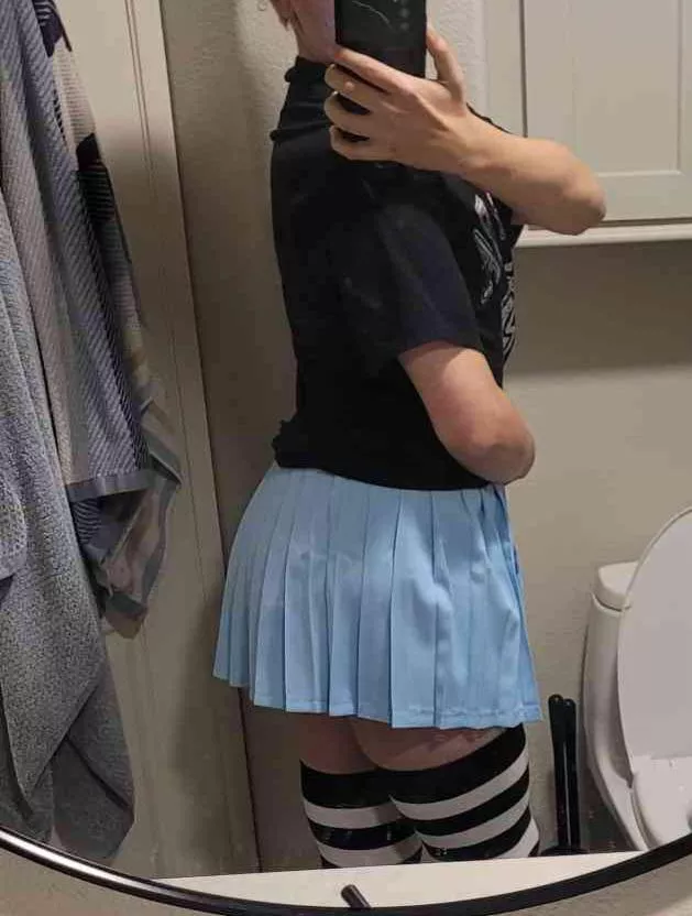 First time wearing a skirt!