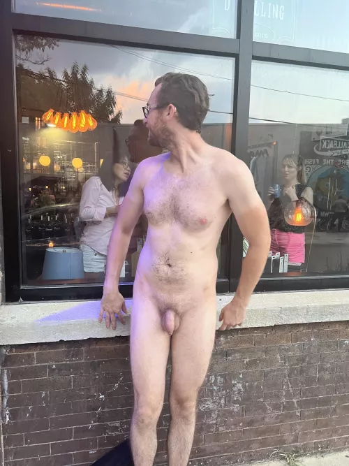 Giving the bar goers a surprise