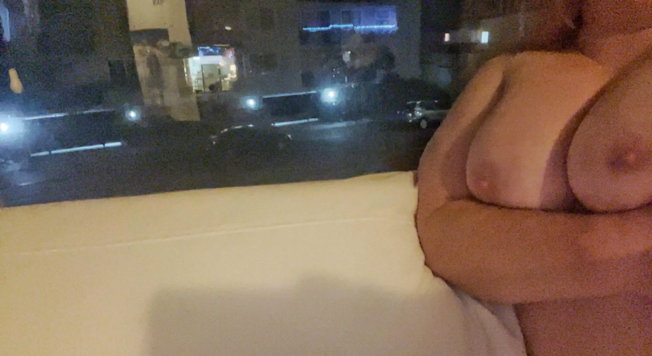 Got dared but a redditor to (f)lash the neighbors. Wish one of them had the balls (and dick) to come over and use me.