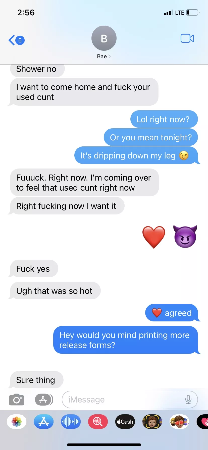 I filmed a creampie scene in my livingroom with an anonymous guy off FetLife, texted my husband about it & his response is one of the many reasons I fucking love him