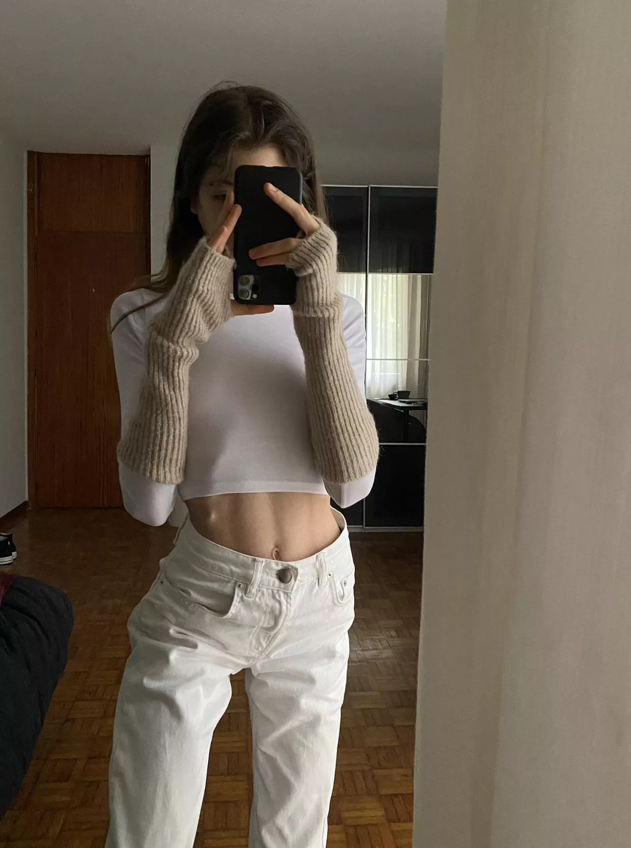 I still wear crop tops even during the winter