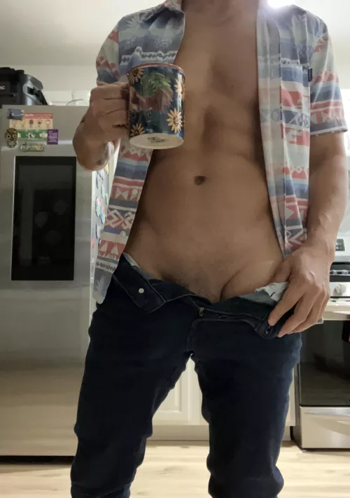 Just enjoying a nice Kona coffee with my cocks! It’s Aloha Friday, get after it!