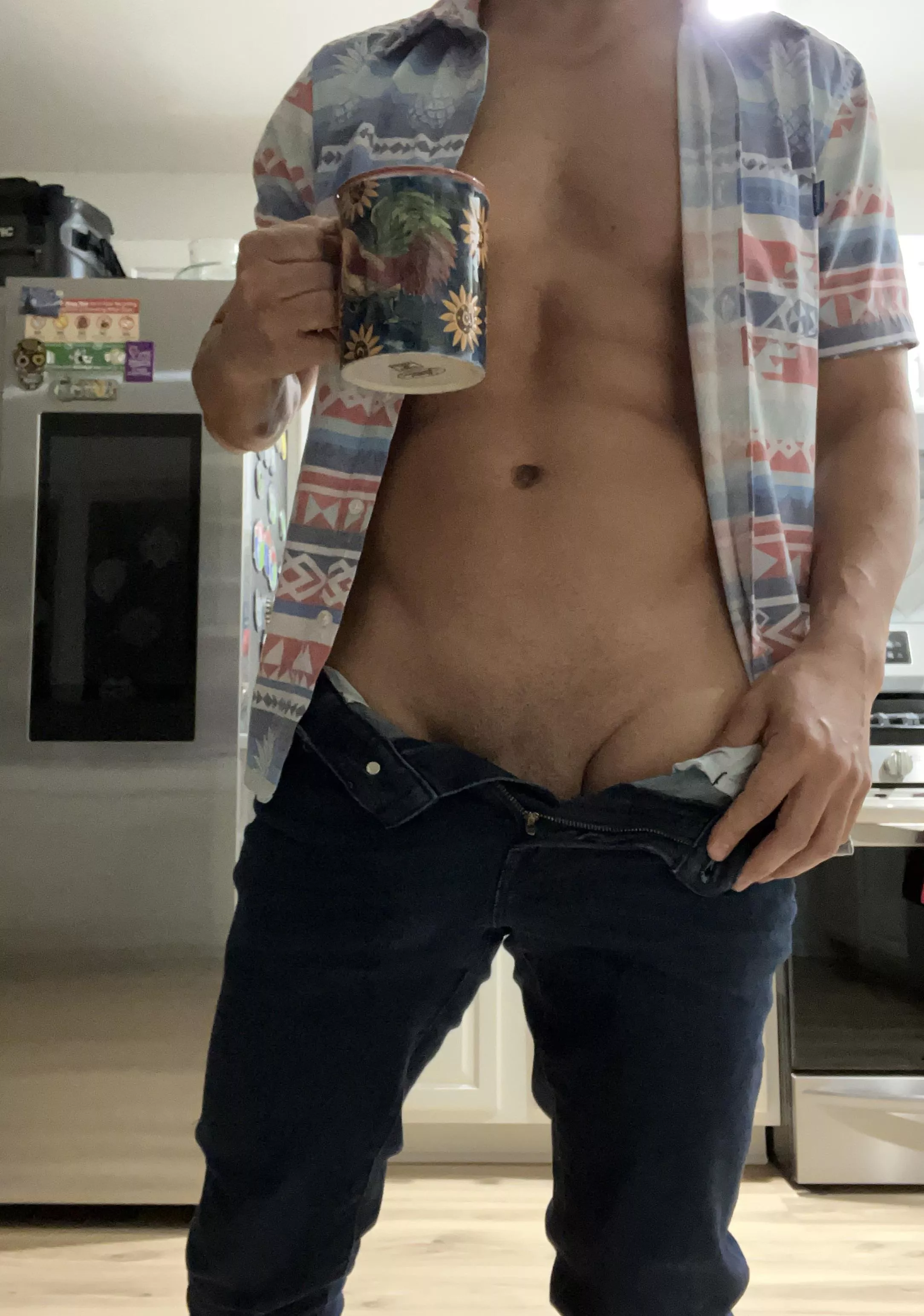 Just enjoying a nice Kona coffee with my cocks! It’s Aloha Friday, get after it!