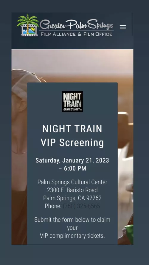 Night Train VIP Screening and Q & A with Special Guest Diora Baird