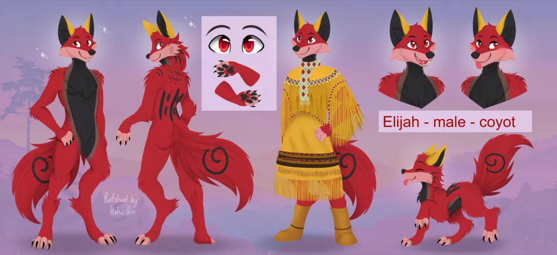 [OC] Elijah the Coyote by Helensanowo