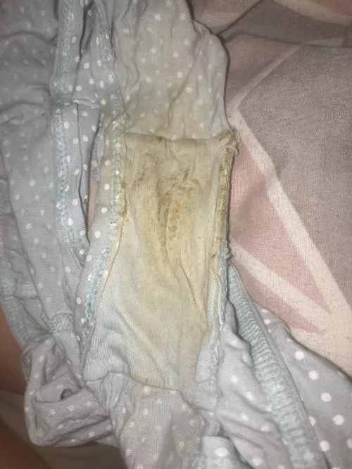 see what i mean her knickers are disgusting nasty dirty stained little things that make any man hard and want to ruin her i stole these without her consent