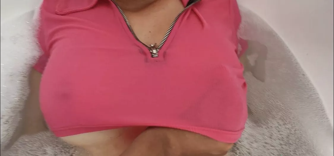 Slip your hand under my wet top