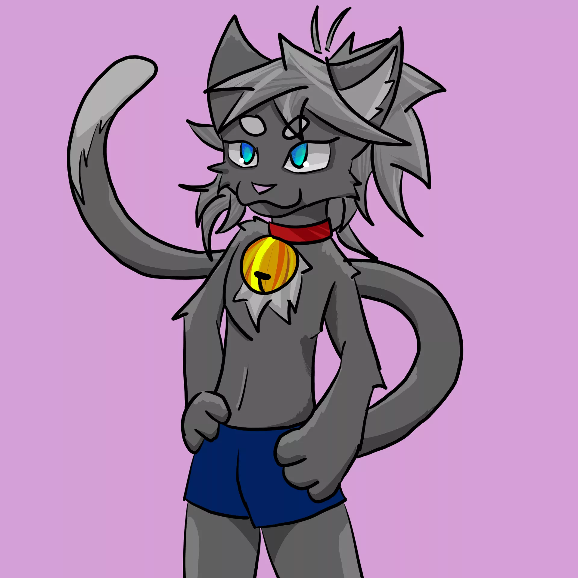 Smug lil troublemaker up to no good