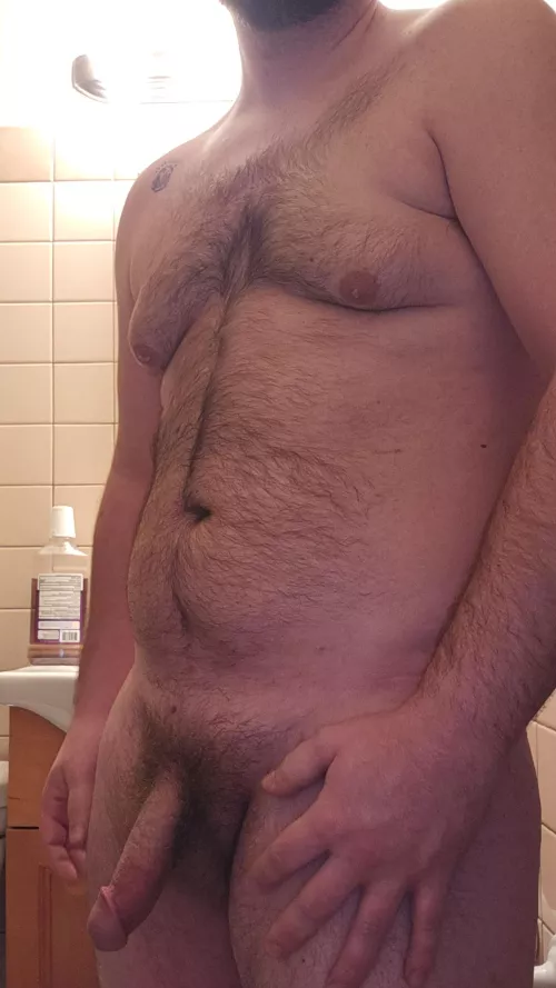 Start at my nips and work your way to my cock