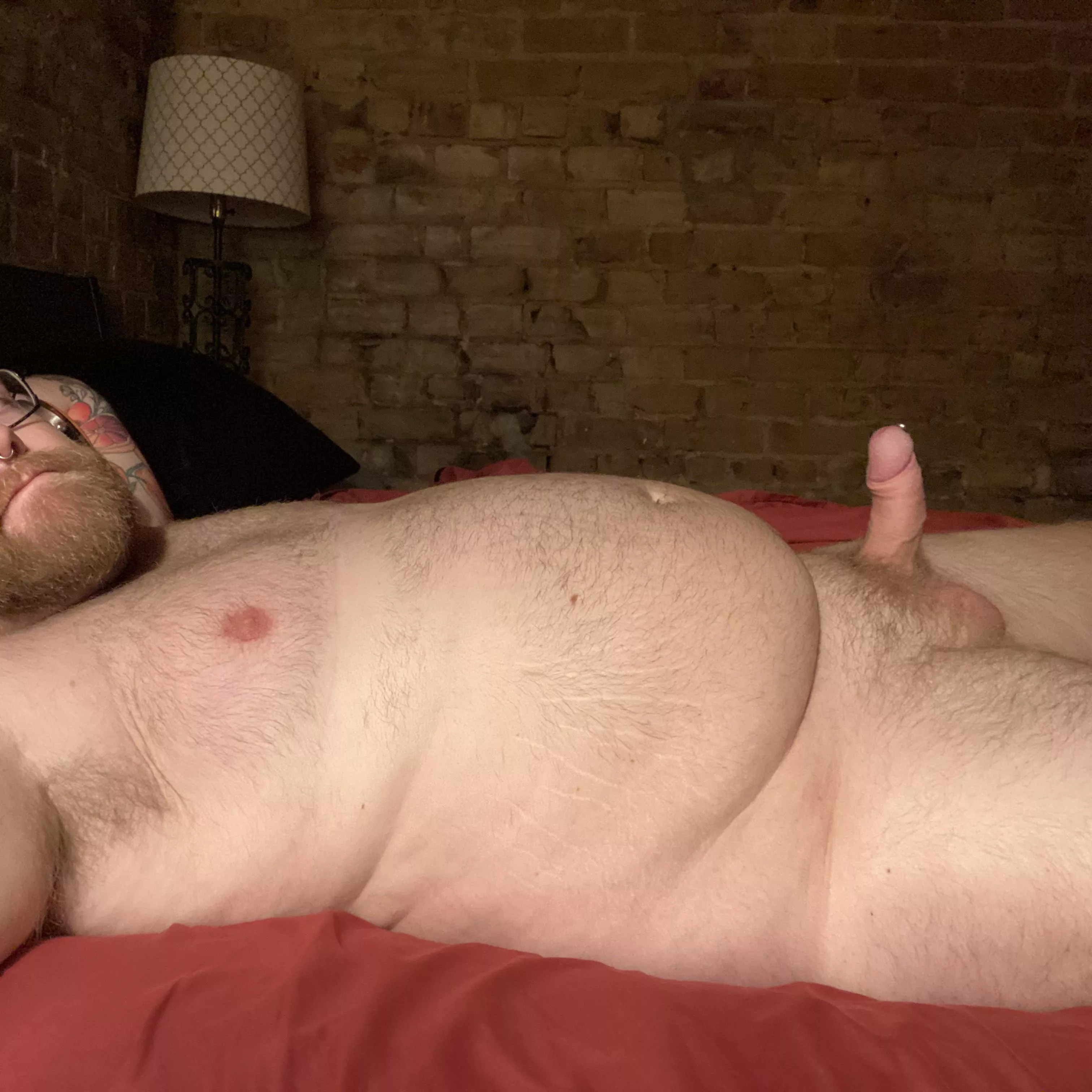 Thick bear seeks wide throat.